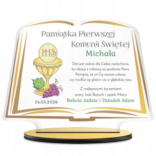 SOUVENIL NA PRVÉ SV. PRIJÍMANIE obrazový darček k svätému prijímaniu BIBLIA IHS